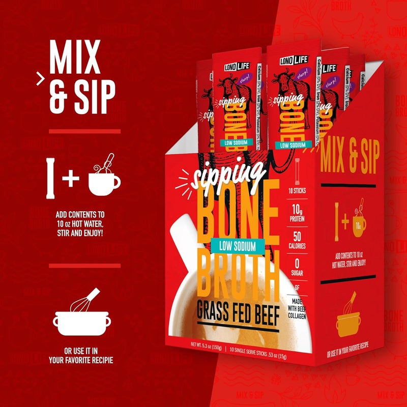LonoLife Low-Sodium Beef Bone Broth Sticks - Image 5
